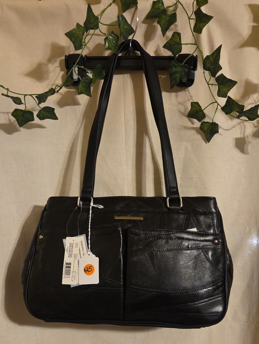 Laura Scott Black Quilted Shoulder Bag